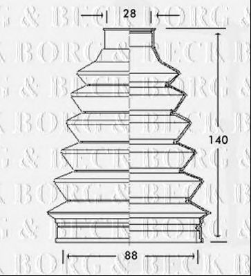 BORG & BECK bcb2339 -  Пыльник, приводной вал